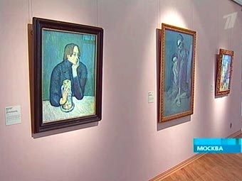 Полотна импрессионистов в экспозиции ГМИИ имени Пушкина. Кадр "Первого канала"  Полотна импрессионистов в экспозиции ГМИИ имени Пушкина. Кадр "Первого канала"