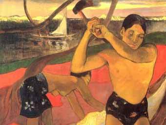 Поль Гоген "Мужчина с топором". Репродукция с сайта fr.wikipedia.org Поль Гоген "Мужчина с топором". Репродукция с сайта fr.wikipedia.org